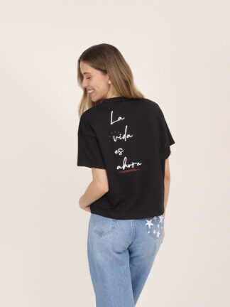 Camiseta La vida es ahora - Negro - XL