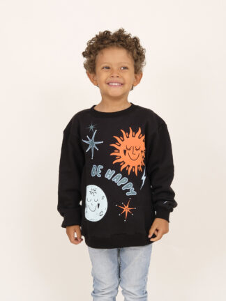Buzo Be happy - Kids - Negro