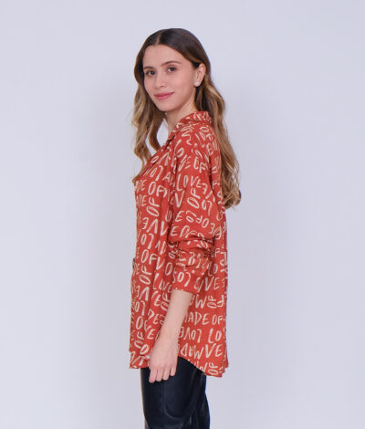 Camisa Made of love - Terracota