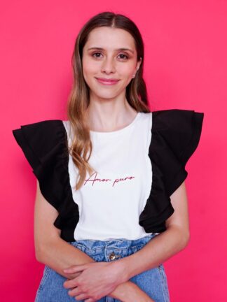 Camiseta Amor Puro - Marfil