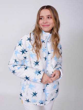 Chaqueta Acolchada Estrellas - Marfil