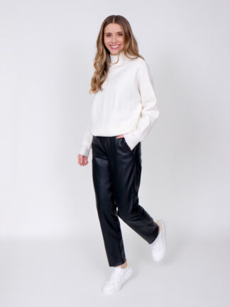 Pantalón Efecto piel - Negro