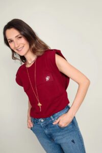 Camiseta Bolsillos - Vinotinto