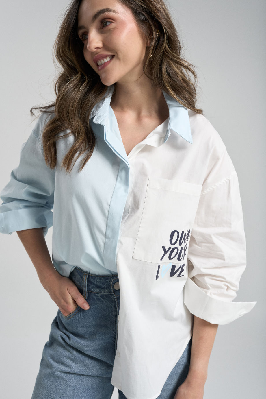 Camisa Own your love - Azul