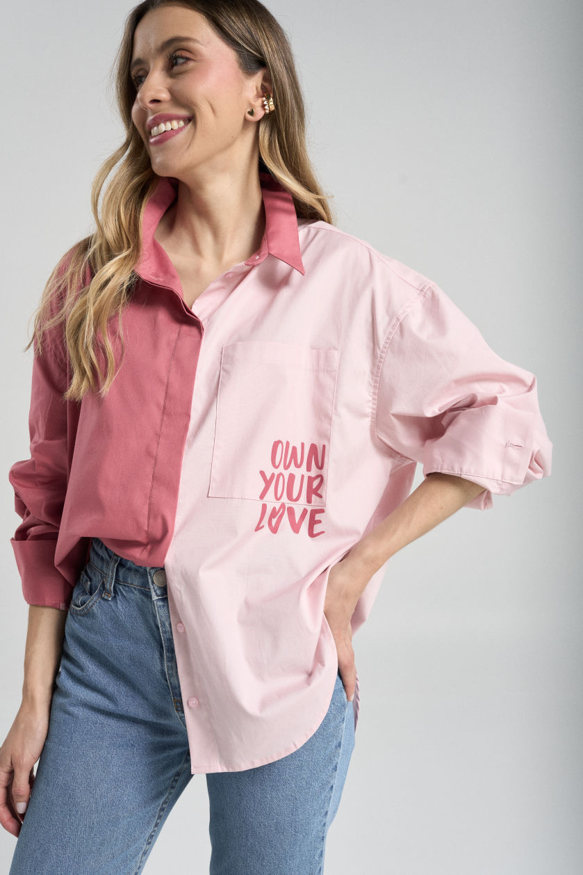 Camisa Own your love - Rosa