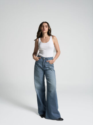 Jeans Bolsillos corazones - Azul