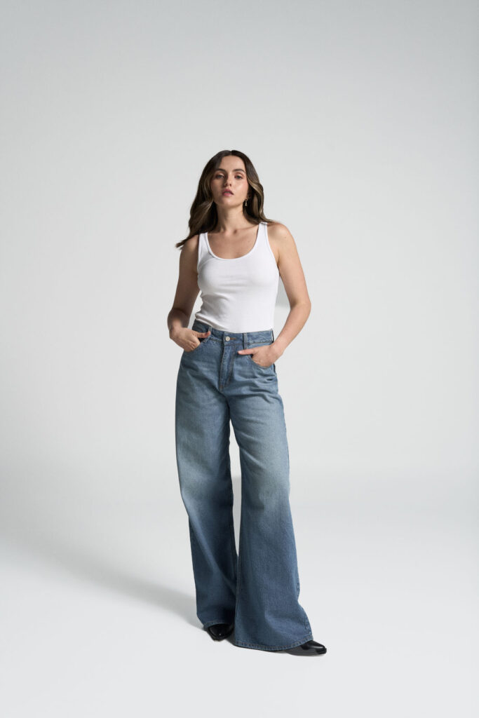 Jeans Bolsillos corazones - Azul
