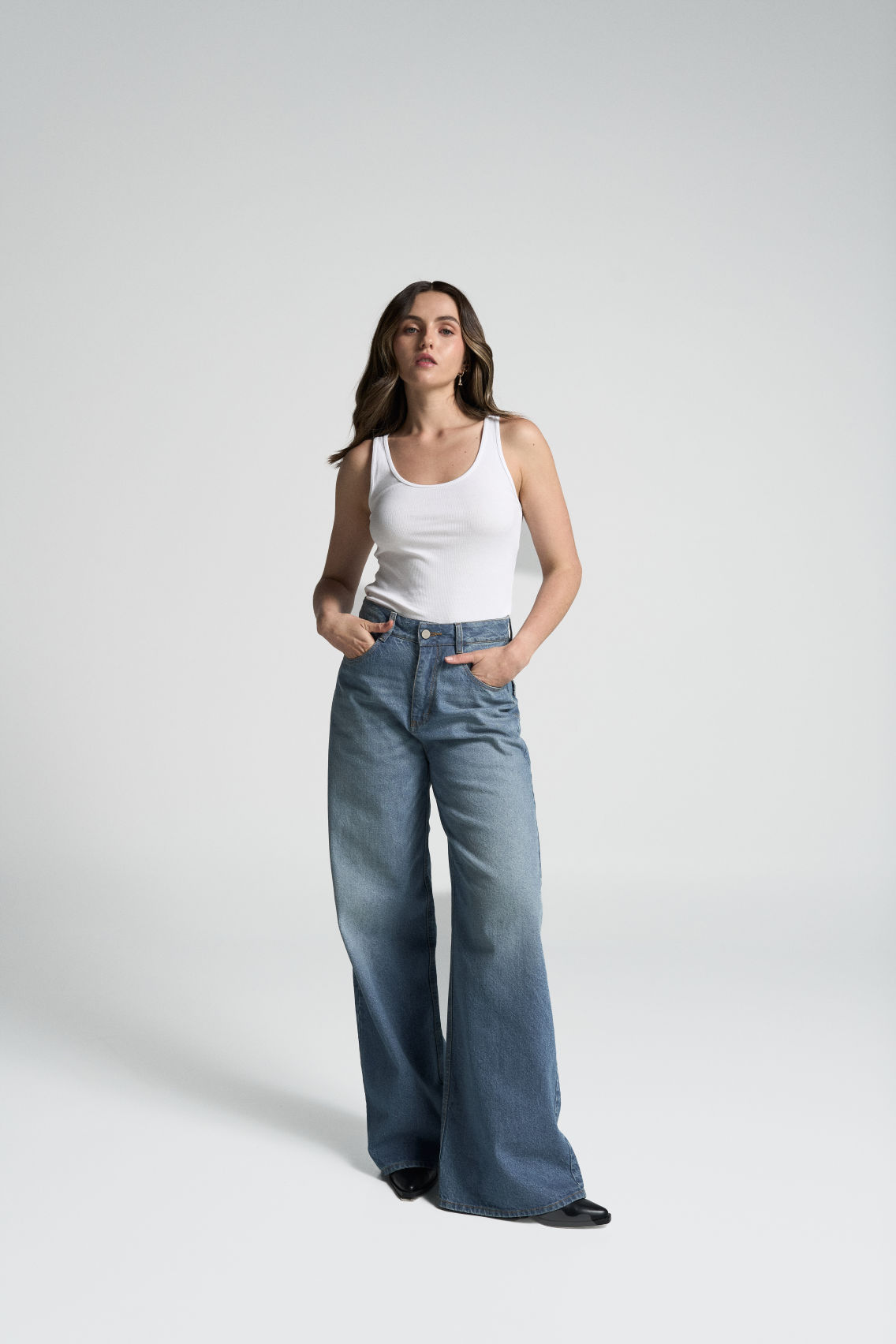 Jeans Bolsillos corazones - Azul