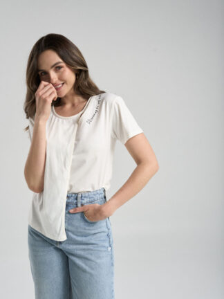 Camiseta My heart - Marfil