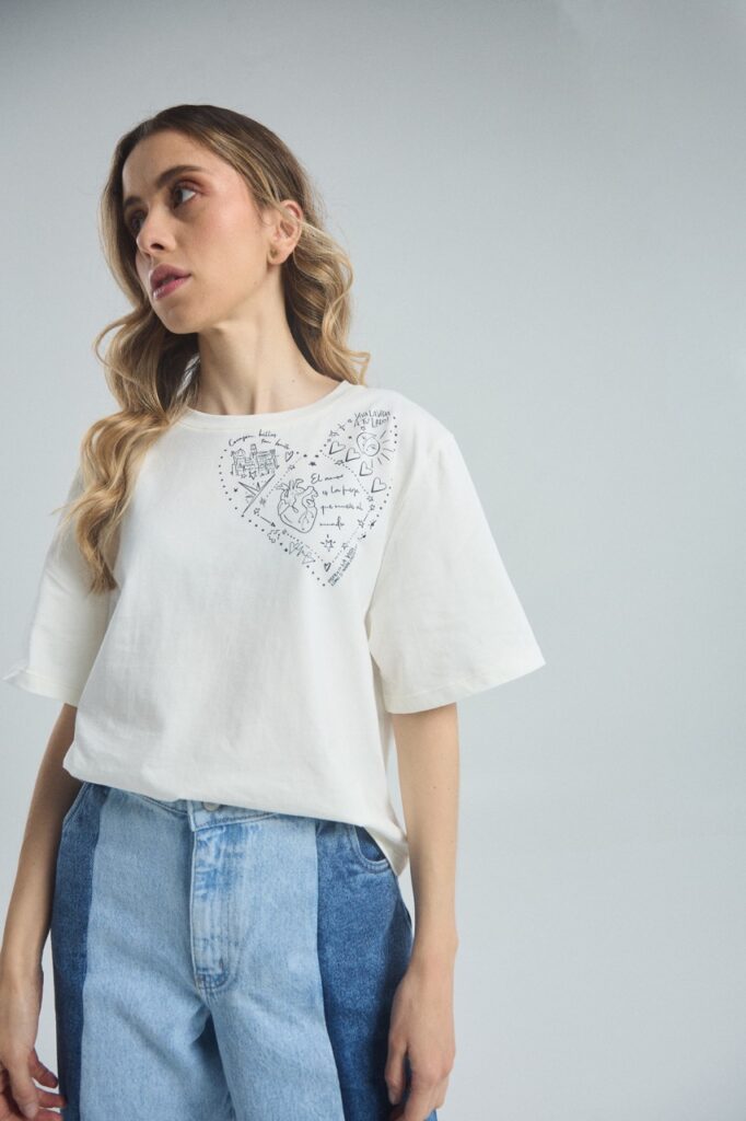 Camiseta Brillas bonito - Marfil