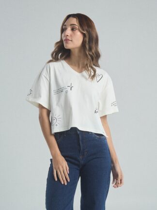 Camiseta Feel like home - Marfil - S