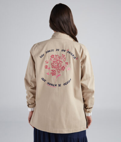 Chaqueta Aquí florezco - Caqui