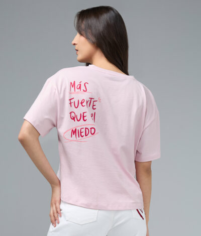 Camiseta Más fuerte - Rosado