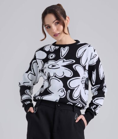 Buzo Tejido garden - Negro