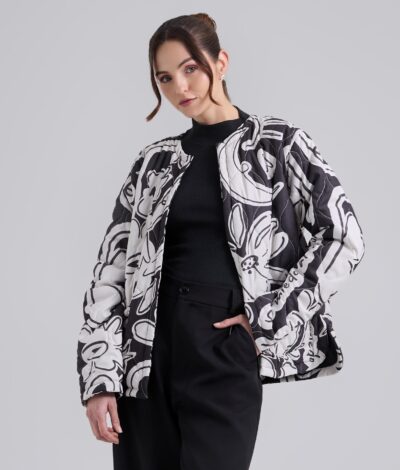 Chaqueta Acolchada caminos - Negro