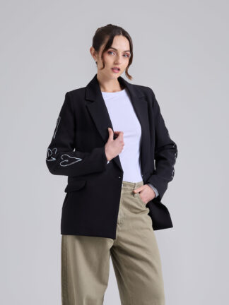 Blazer Bordado - Negro - L