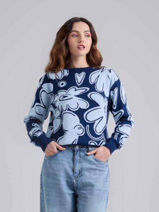 Buzo Tejido garden - Azul - S