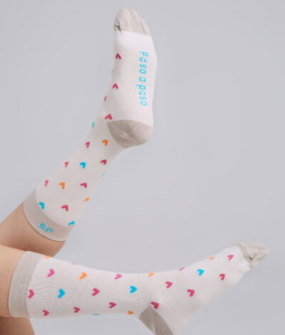 Medias Corazones - Marfil